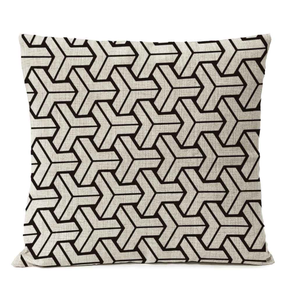 Black Geometric Boho Pillow Cover Bohemia Arrow Cushion Home Decorative Sofa Pillowcase