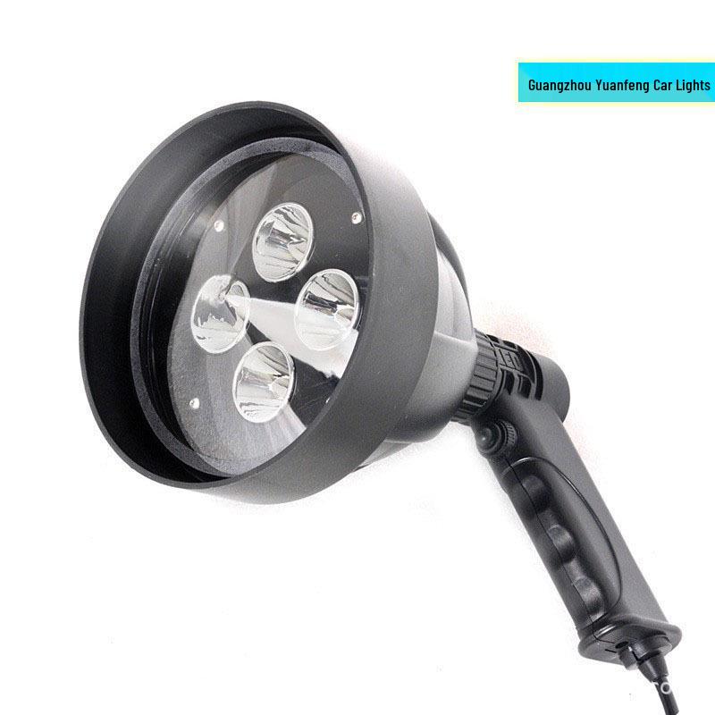 40W Portable LED Outdoor Spotlight, 6-Inch High-Brightness Light for Road Repair, Night Fishing, and Detection