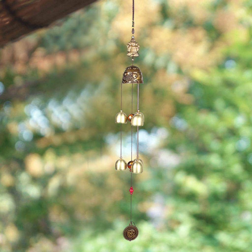 Hanging Ornament Good Luck Feng Shui Color Bells Wind Chimes China Home Decor(Leaves)