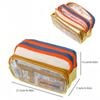 New New Color Block Pencil Case Transparent Large Capacity Creative Multifunctional Stationery Bag Japanese Style High Aesthetic