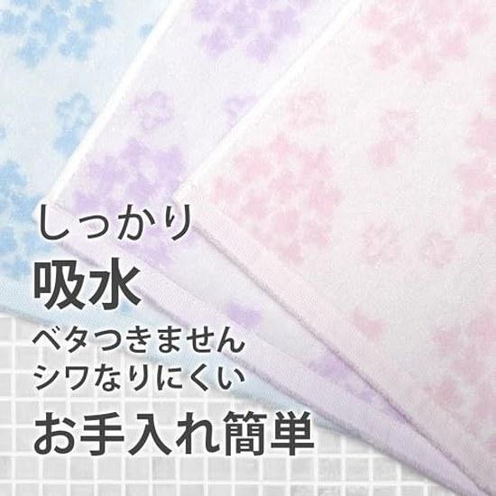 Imabari Towel Certified Handkerchief 2525cm ToshinHydrangea Made Japan 100 Cotton Women Set 3