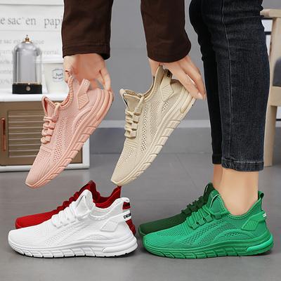 Spring Summer Shoes for Women Fashion Colors Sneakers Girl Breathable Knit Casual Sport Shoes Comfortable Hollow Out Trainers