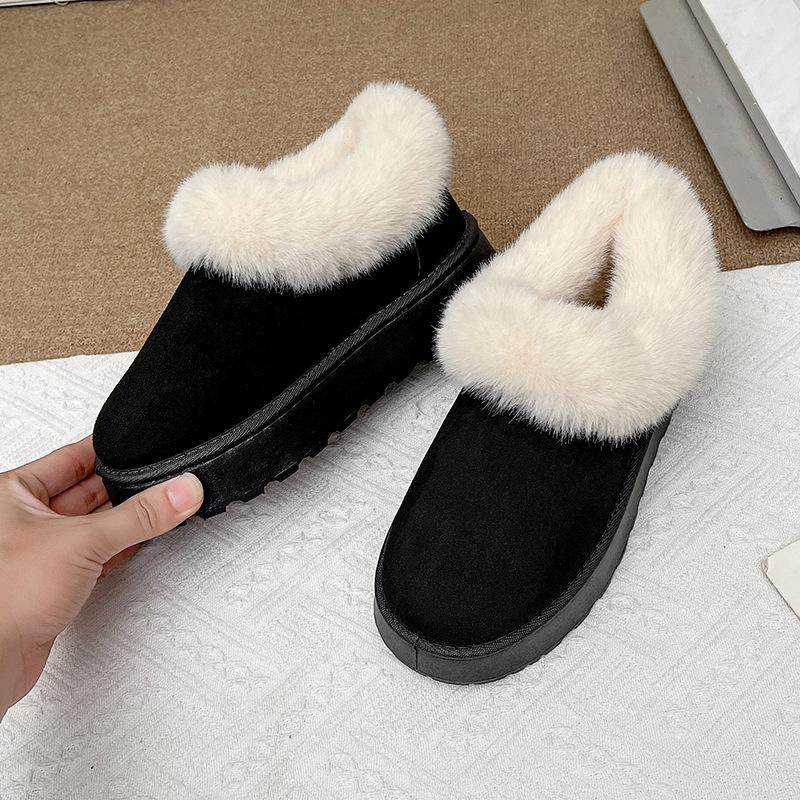 

Женские легкие зимние термоизоляционные меховые сноубутсы на толстой подошве, нескользящие, с амортизацией, для повседневной носки, спортивные, хлопковые ботинки 43 чёрный