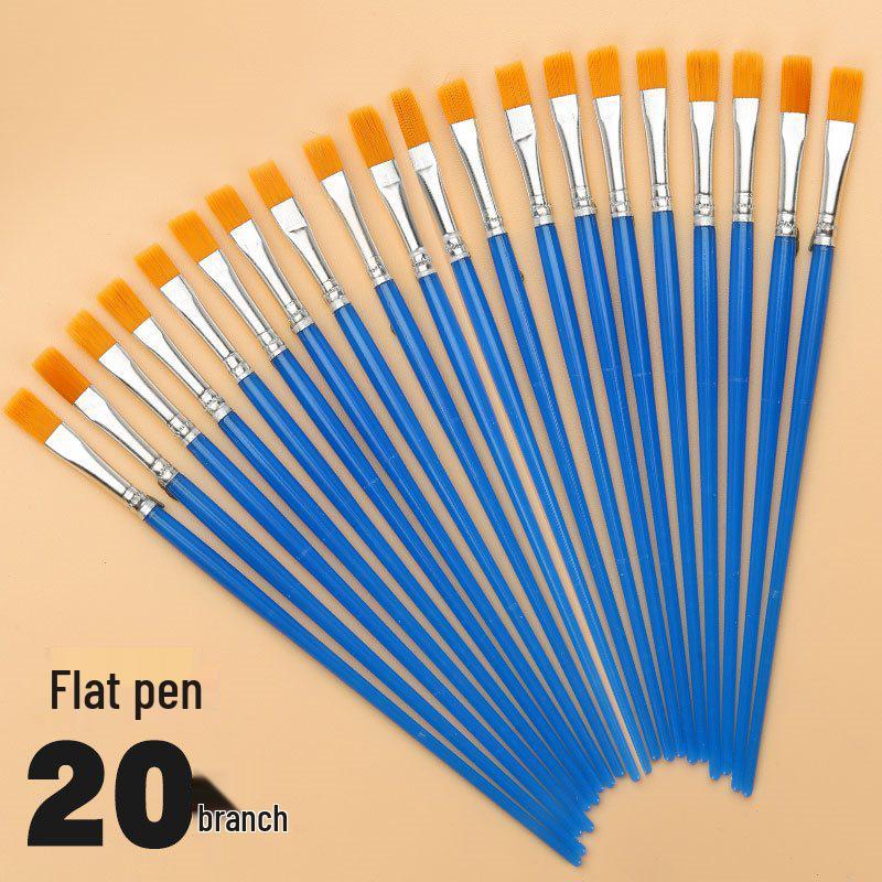 Wei Zhuang Kids' DIY Plaster Nylon Fine Liner Blue Brush for Oil Painting & Graffiti.