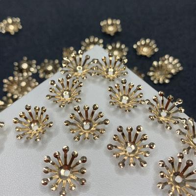 High Quality Eight Claw DIY Ornament Accessories 100pcs Headdress Simple Materials Iron 10mm/15mm Receptacle Small Flower Bead Cap Hairpin
