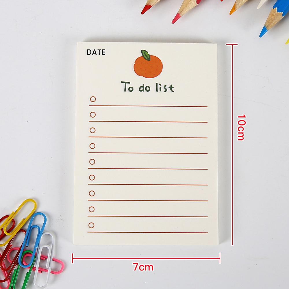 Simple Memo Pad Note Book Tearable Not Sticky Kawaii Decoration Sticky Notes Fruit Hand Account Memo Message Paper To Do List