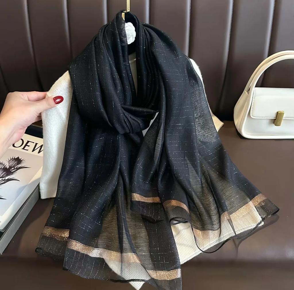 Fashion Real Silk Wool Scarf Women Neck Shawls Wraps Ladies Foulard Scarves Pashmina Female Hijab Bandana Bufanda Solid Poncho