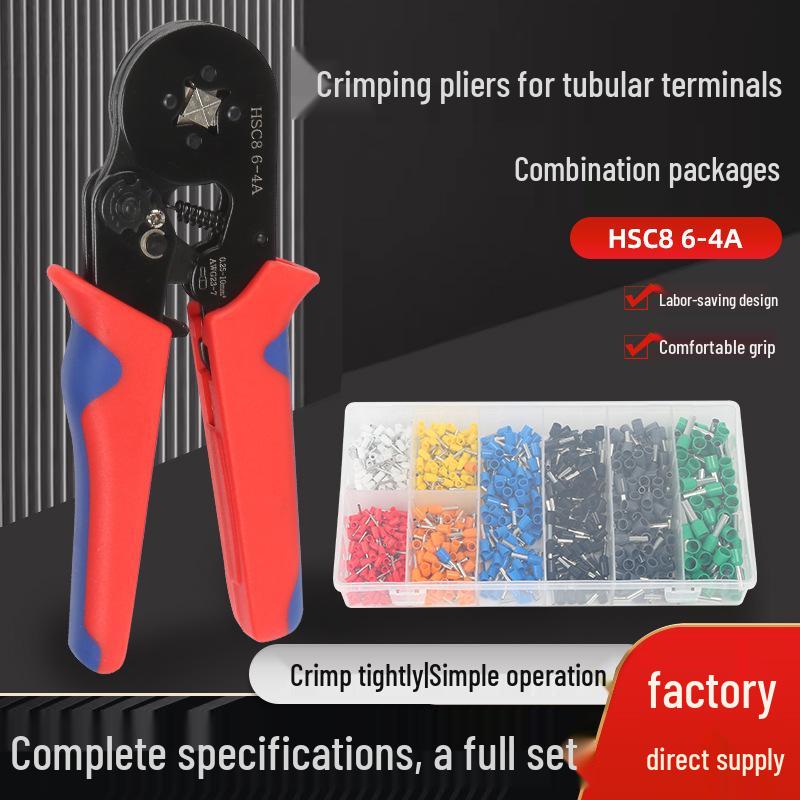 Multifunctional Crimping & Wire Stripping Tool Set for Ferrule and Pin Terminals