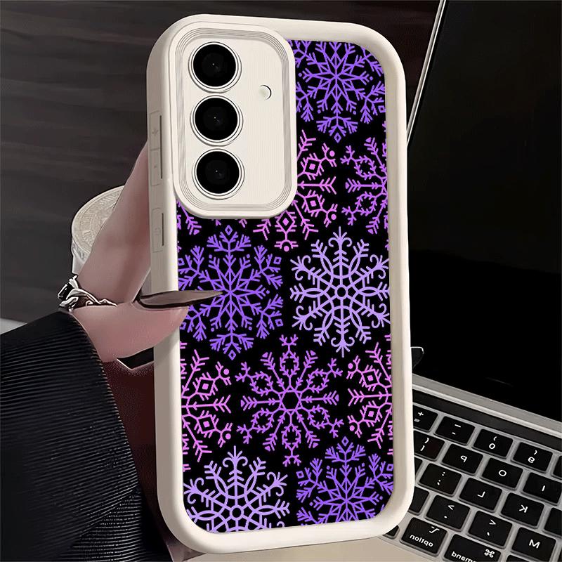 Phone Case for Samsung Galaxy S26 S25 Ultra S24 FE Snow Snowflake Winter Cold Shell S23 Plus S22 + S21 S20 5G Soft Silicone Fund