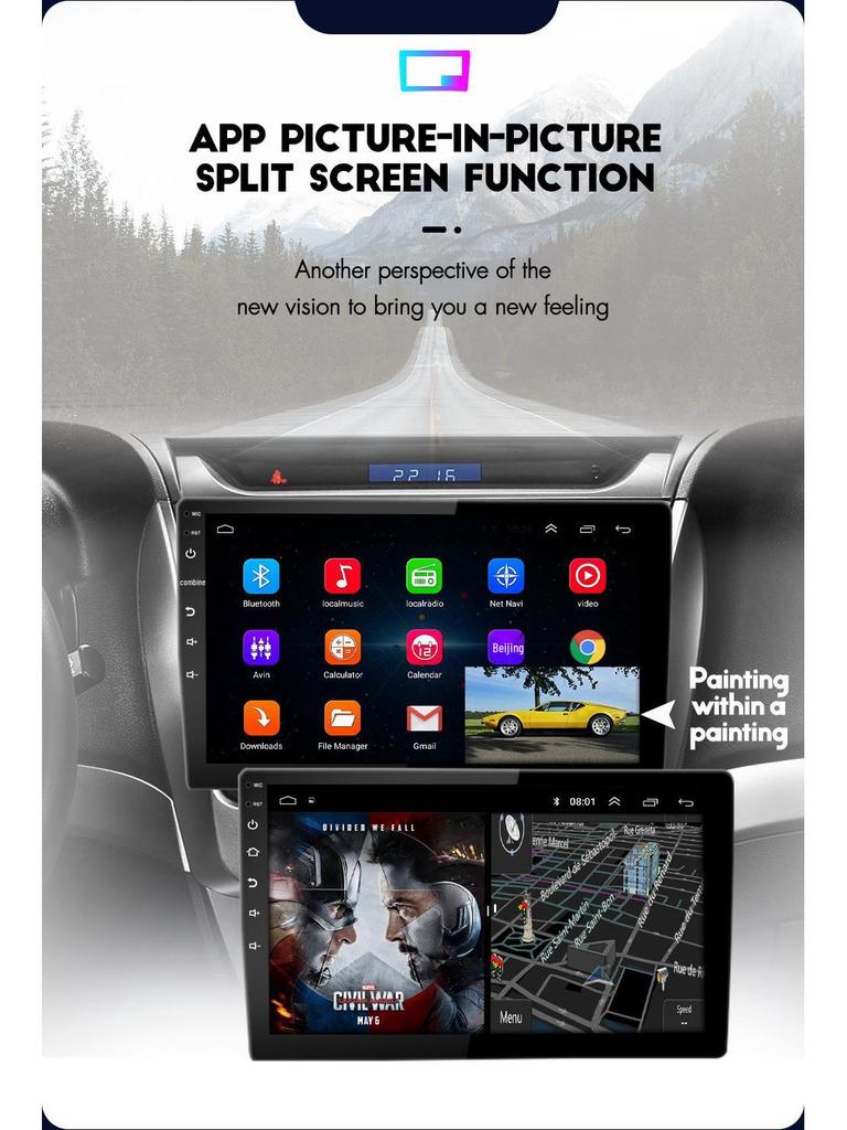 Compatible Renault Kwid Android Navigation System with WiFi, GPS, Reversing Camera, and MP3 Player for 15 Models