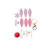 WTEMPO Romantic Hot-air-balloon Shaped Car Pendant DIY Material Bag Handmade Leather Goods Keychain Pu Bag Pendant Gift