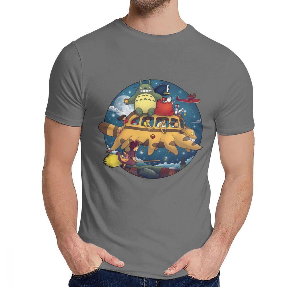 Boy Tee Shirt Hayao Miyazaki Spirited Away My Neighbor Totoro Bus Great Casual Man S O