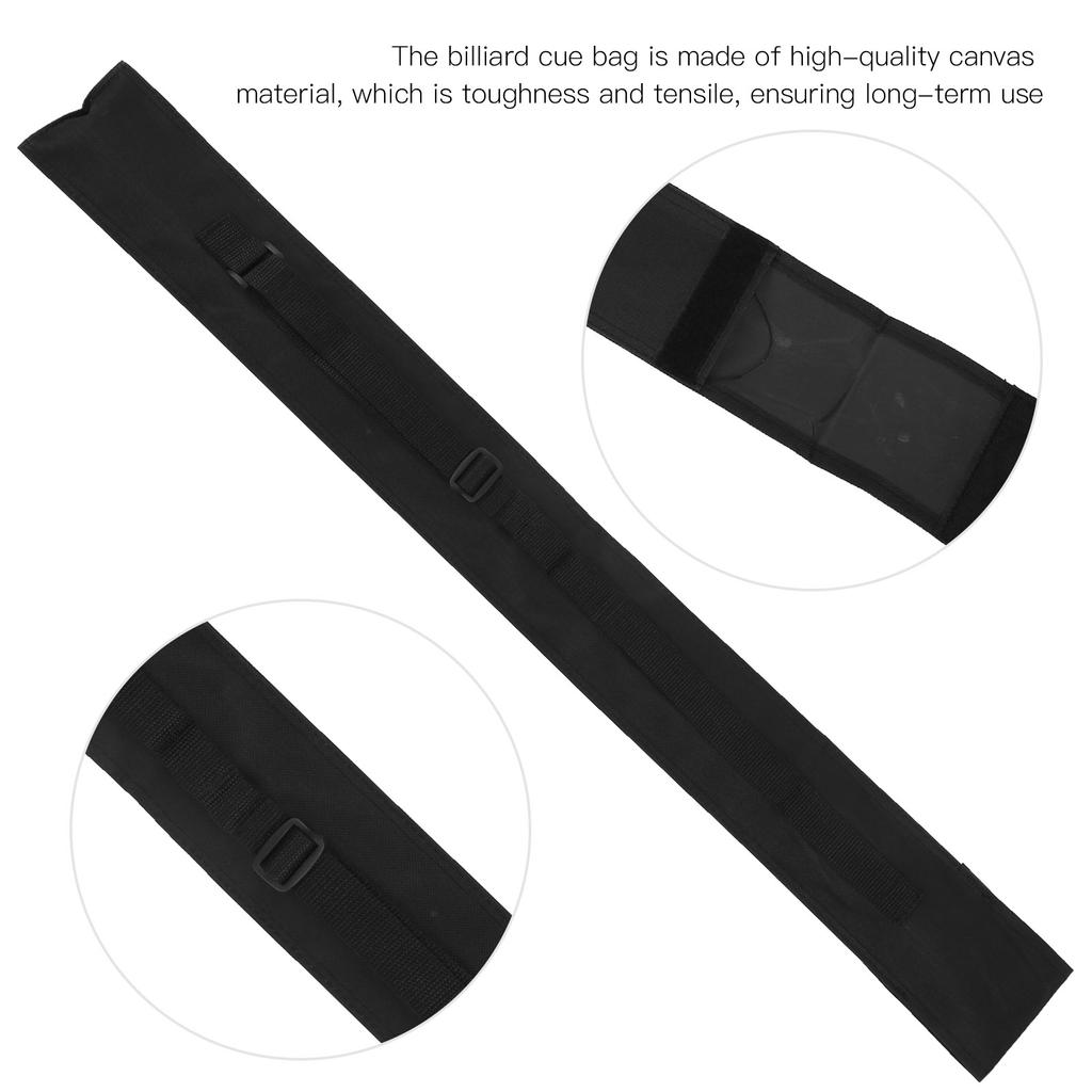 2Pcs 1/2 Type Billiard Cue Storage Bag Pool Table Stick Carrying Case with Adjustable Belt
