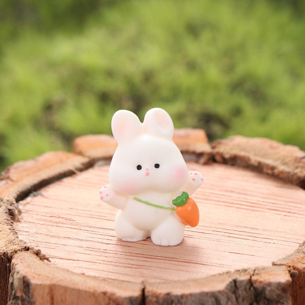 Cute Rabbit Micro Ornaments Resin Rabbit Toys Bunny Miniature Figurines Office