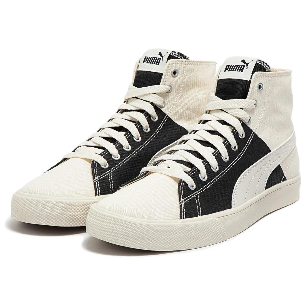 Puma Bari Fashion Comfortable Durable Breathable Mid-Top Canvas Shoes Unisex Sneakers White Black 399317-01