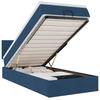 Ottoman Bed with Mattress & LEDs Blue 90x190 Cm Fabric