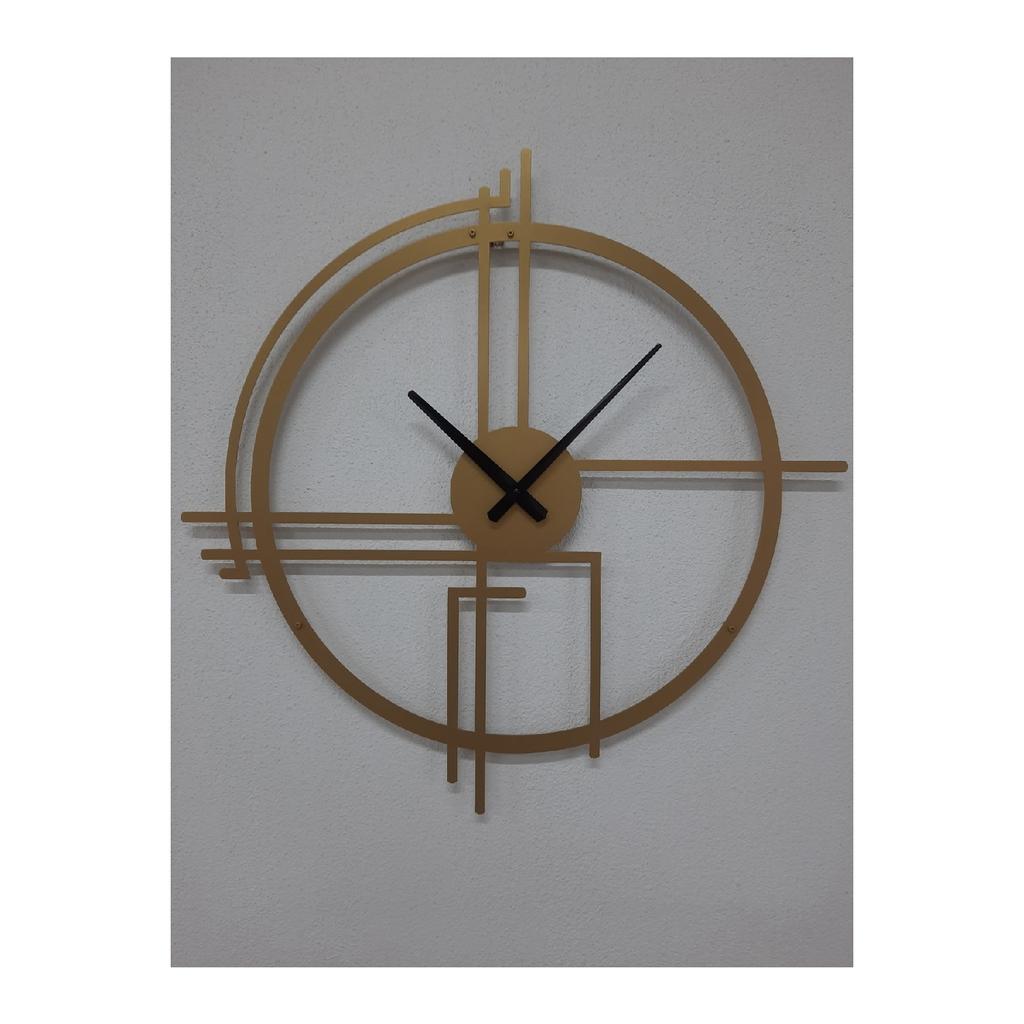 Querencia Metal Black Wall Clock 1.5 Mm Thickness 60x60 Cm