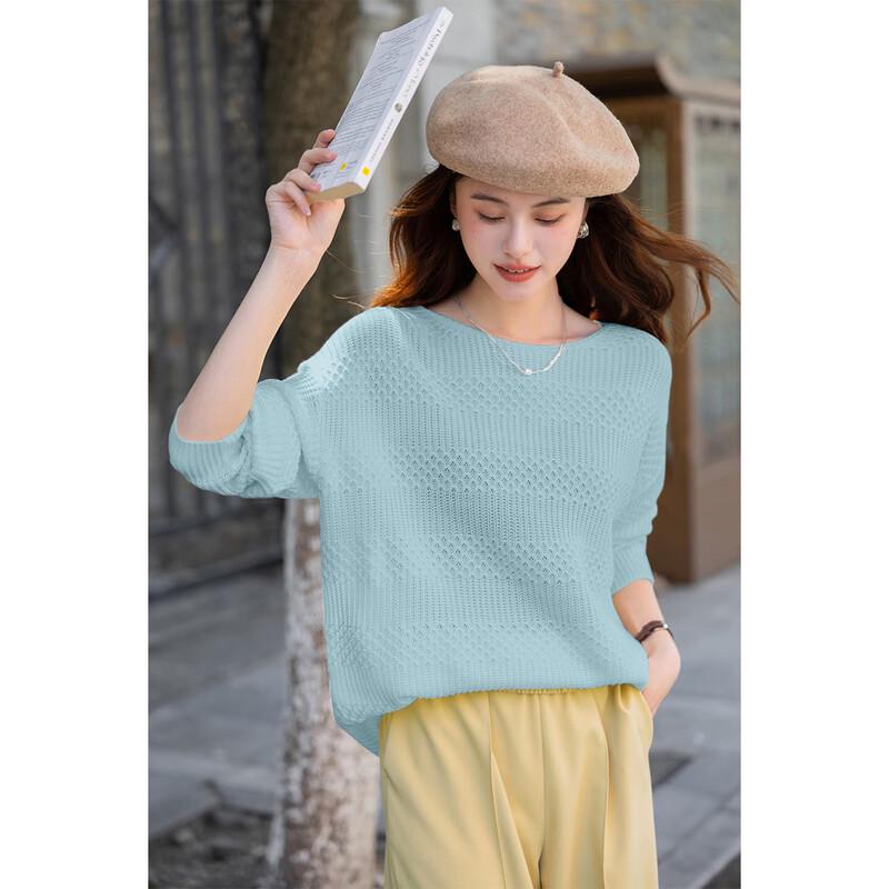 Mocana Textured Long Sleeve Knit Top