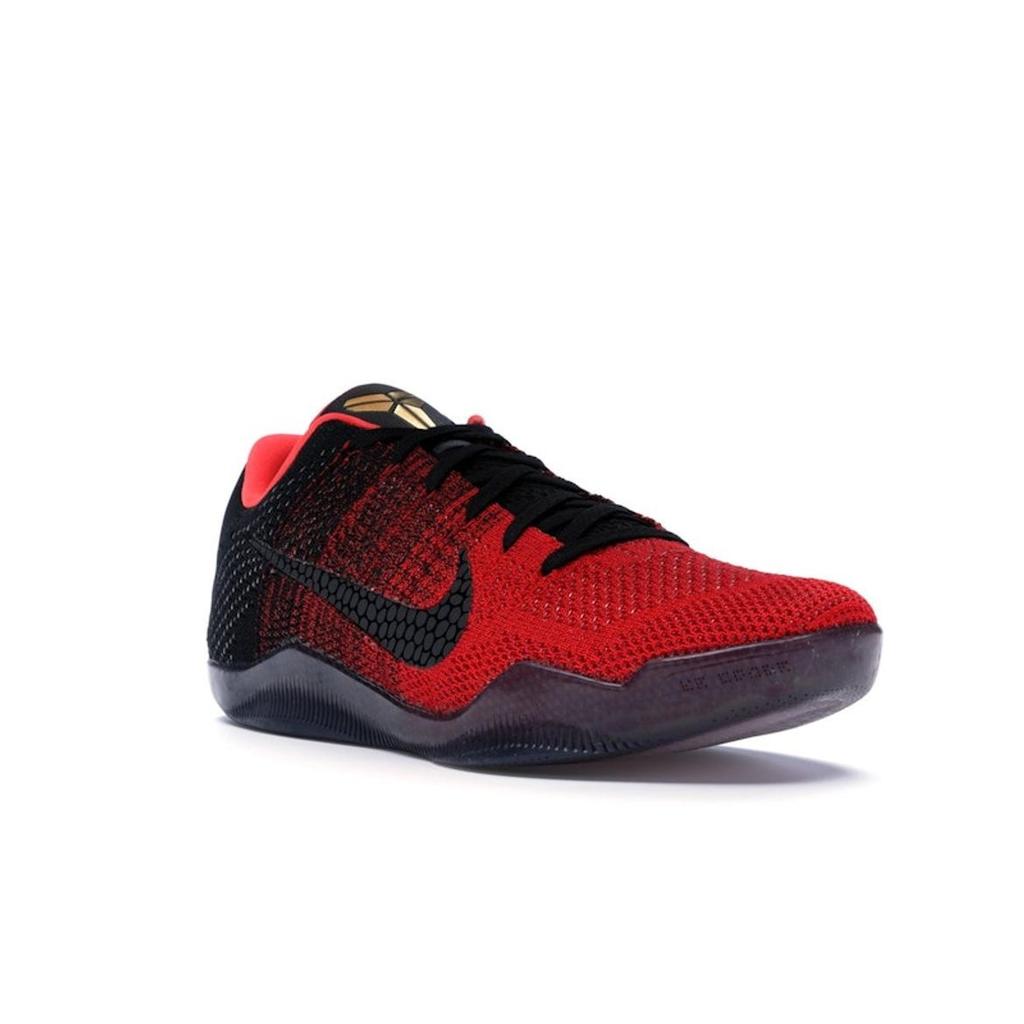 Nike Kobe 11 Elite Low Achilles Heel Men Sneakers Red University-Red Black-Bright-Crimson-Metallic-Gold 822675-670