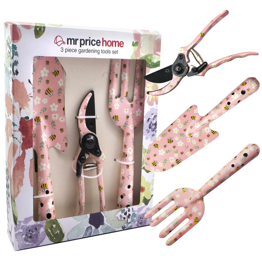 Dreiteiliges Gartenmöbel-Set aus bedrucktem Kohlenstoffstahl, Gartengeräte-Set