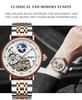 KINYUED Factory Price J116 Men's Watches Automatic Luxury Brand Mechanical Watches for Men Glass Leather Strap Alloy Round 24