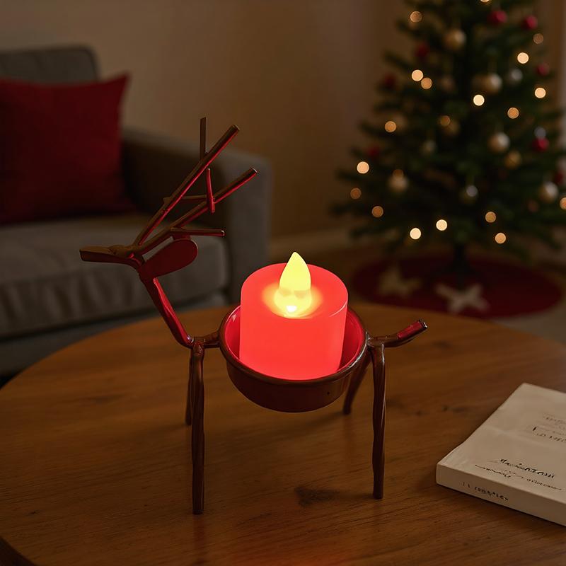 1PC Handicrafts Durable Candle Holders Home Iron Tabletop Sturdy Atmosphere Deer Decoration Ornaments