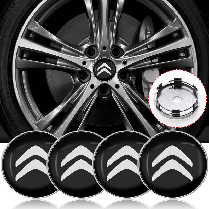 4PCS/ 60mm Car Hub Caps Car Wheel Center Cover Hubcaps Auto Accessories for Citroen C1 C2 C3 C4 C5C6 ELYSEE VTS Xsara C-Crosser Berlingo Jumpy