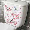 Green Plant Leaves Wall Sticker Bathroom Toilet Sticker WC Self Adhesive Mural Beautify Flower Home Decoration Decals bathroom