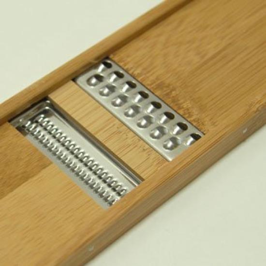 Domestic Bamboo Domestic Vegetable Cooking Utensil Natural Bamboo Urethane Paint Washable [Kochosai Kosuge] Slicer, Shredder, W7.3cm D225.55.5cm