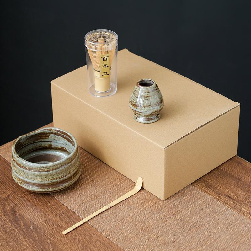 

Japanese style rough pottery Bamboo Whisk Teaspoon Tea Sets Indoor Beverage Shop Tea-making Tools Accessories Birthday Gifts