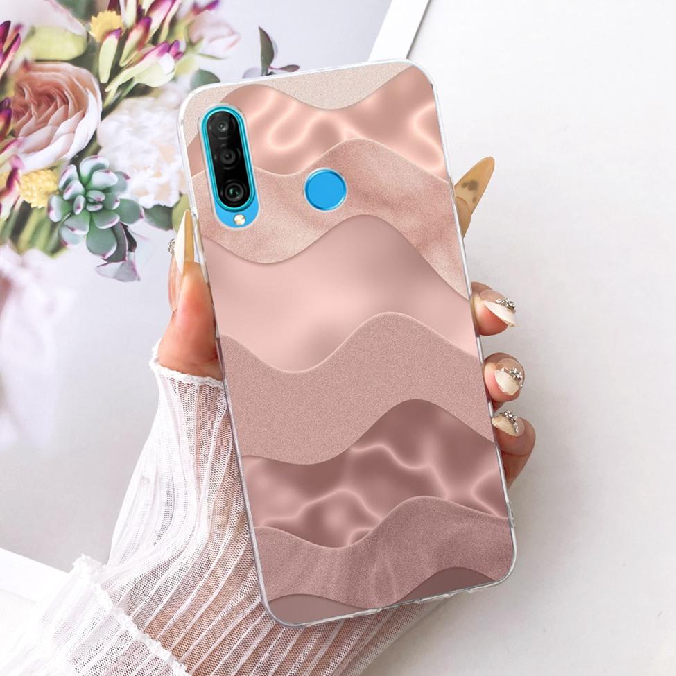 Transparent For Huawei P30 Lite Case Cover Cute Cat Fashion Butterfly Funny Painted Casing MAR-L01A MAR-L21A MAR-LX1A