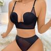 Sexy underwear U-shaped big halter, invisible beautiful back underwear, small breasts show big, gather and close sub-breasts, bra