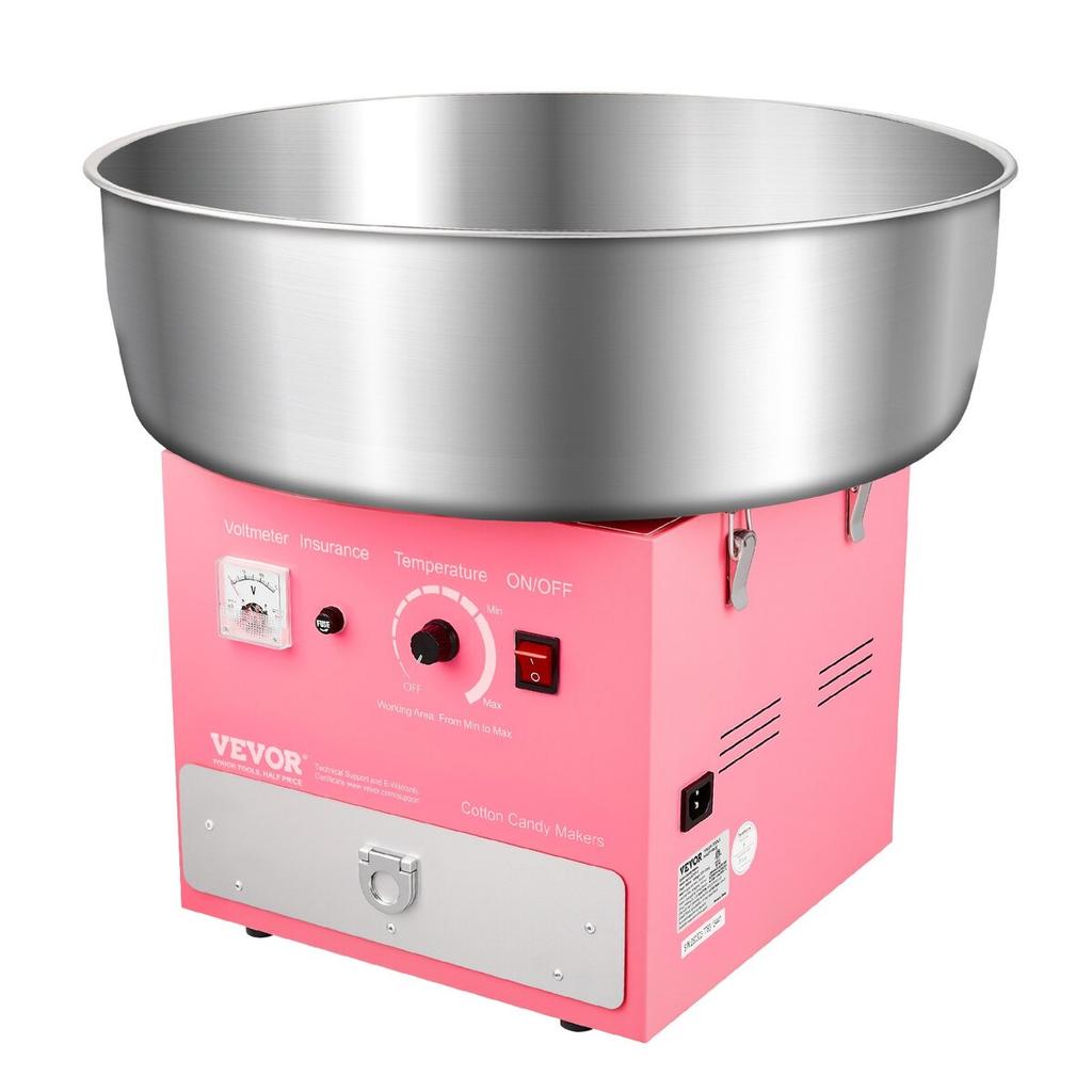 Commercial Cotton Candy Machine Sugar Floss Maker 1000W for Party Pink