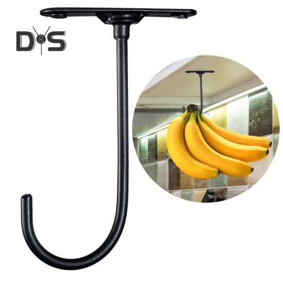 Gancho para Plátanos Autoadhesivo Colgador de Plátanos Metálico Gancho Resistente al Óxido Fuerte Capacidad de Carga Organizador de Gancho para Plátanos Debajo del Armario