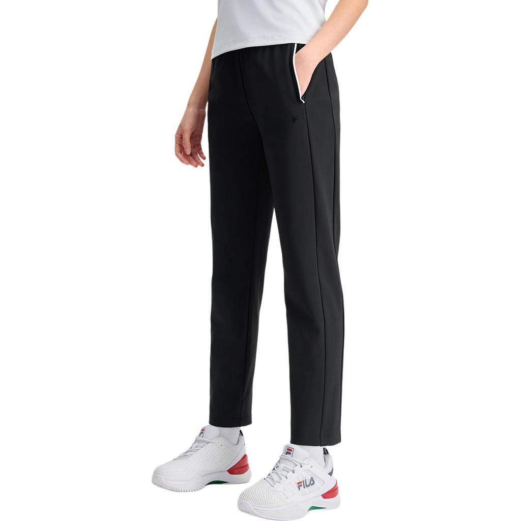 FILA Comfortable Versatile Daily Knit Casual Pants Women bottoms Deep-Black A11W513608FBK
