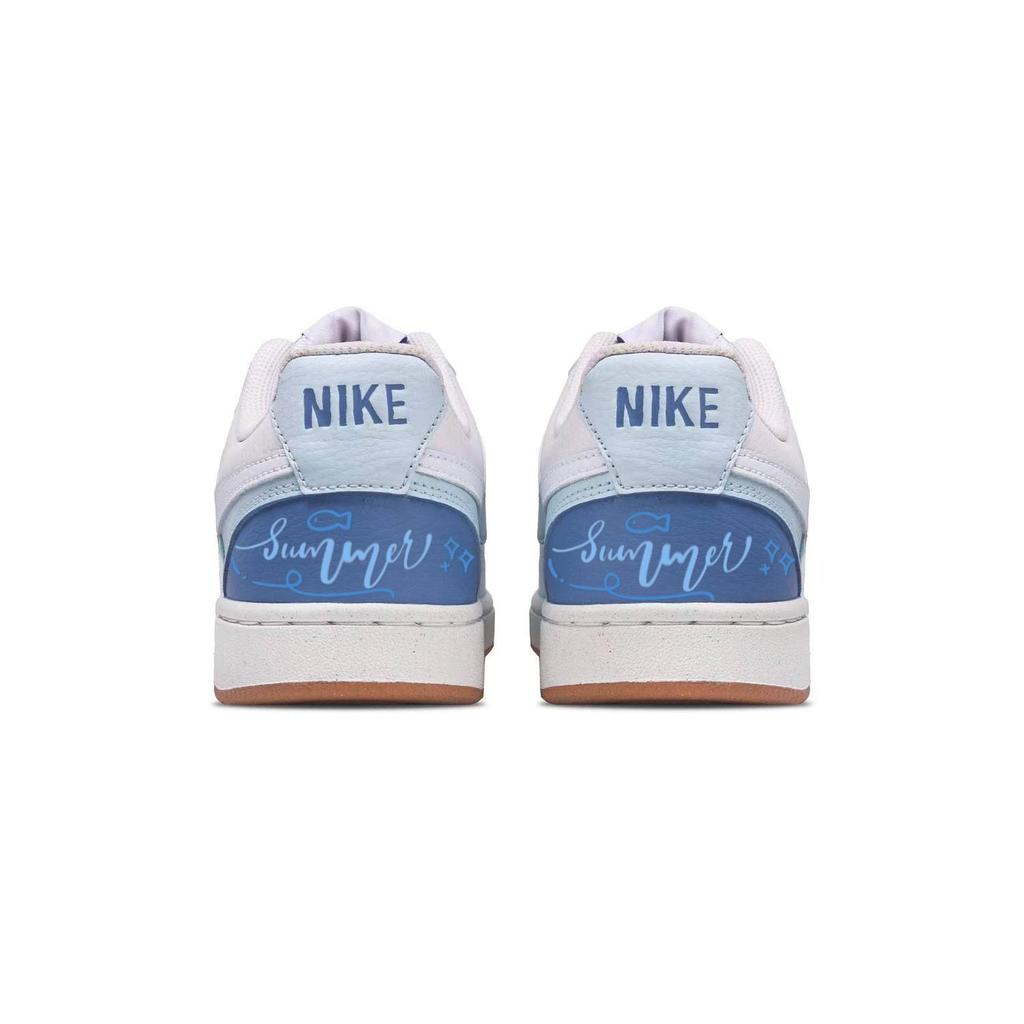 Nike Court Vision Maris Sal Ice Blue Abrasion Resistant Slip Resistant Low top Skateboard Shoes Unisex Blue FV9952-102(Team1885-)