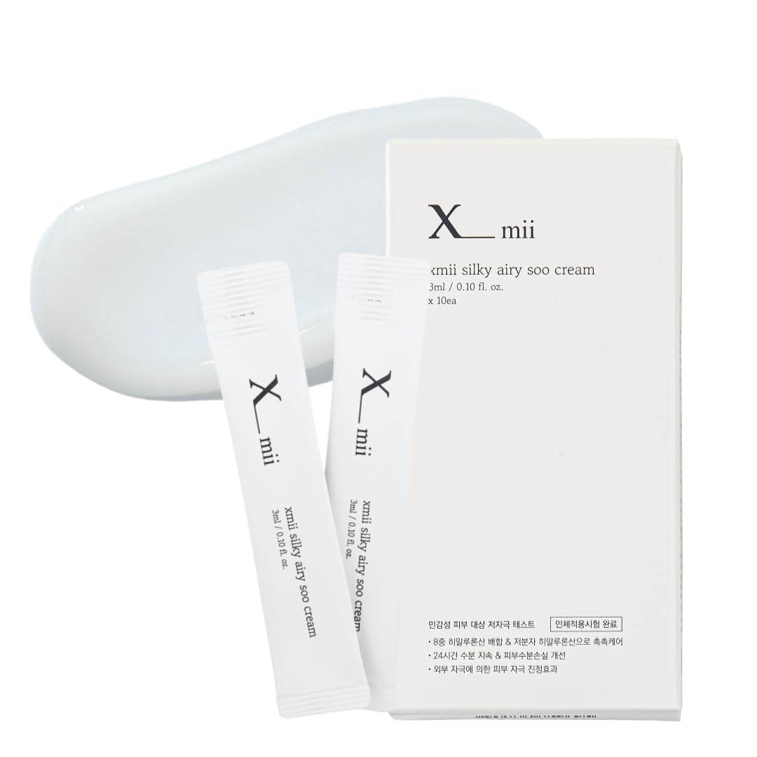 

[Official] xmii Silky Airy Soothing Cream 3ml x 10 (30ml) Hyaluronic Acid, Cica, Pore Care, Moisture Relief, Hydration Cream, Korean Skincare,