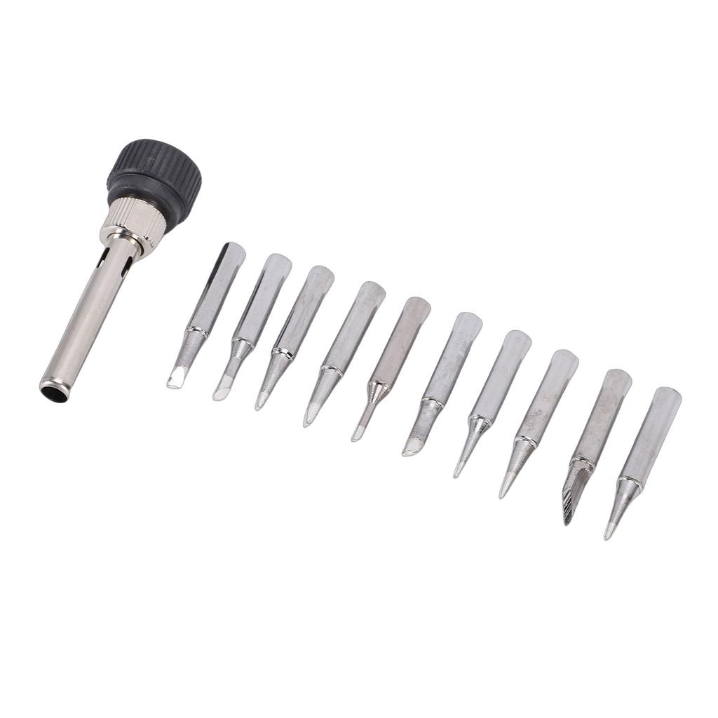 10Pcs Soldering Iron Tips Set Stainless Steel for Soldering Stations with 1 Retaining Sleeve