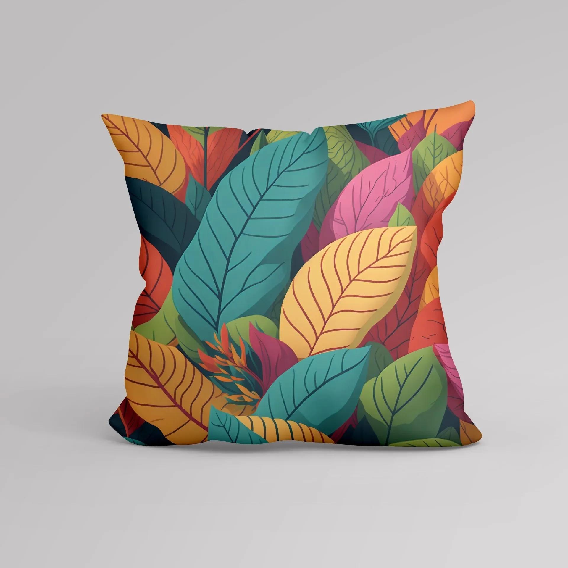 

Роскошный домашний декор, чехол для офисного дивана, чехол для подушки с тропическим растением, мультяшной живописью, наволочка с принтом 66x66cm