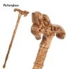Yellow Dragon Wooden Single Joint Fashion Wood Stick Decorative Cospaly Cane Halloween Crutch Wand Crosier 90cm