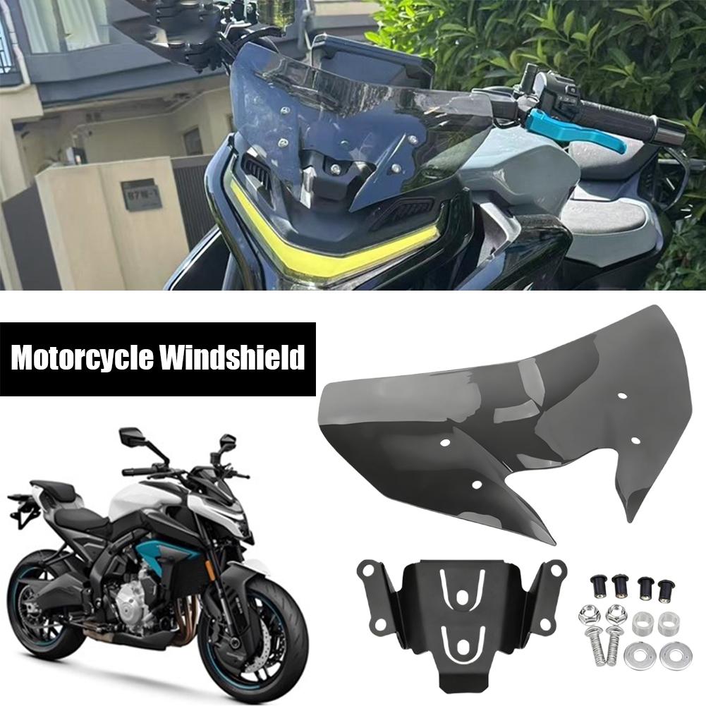 Windscreen With Bracket For CFMOTO 675NK 2026 Windshield Wind Deflector Fairing Visor Motorcycle Accessories Front Screen Glass