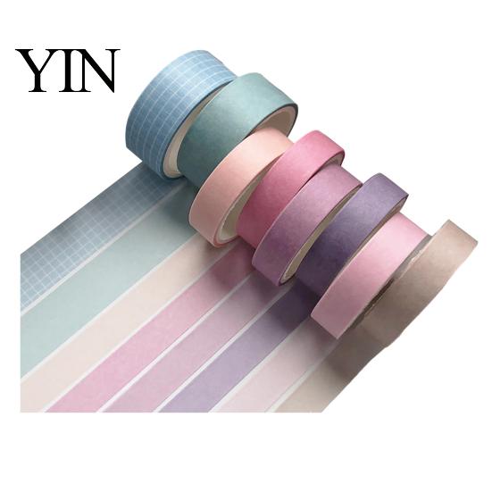 Transluzentes Washi Tape 8 Rollen Set, Dekorative Aufkleber, Ästhetische Unifarbene Bänder Weich für Scrapbooking Zubehör, Journaling Junk Journal, Verpacken