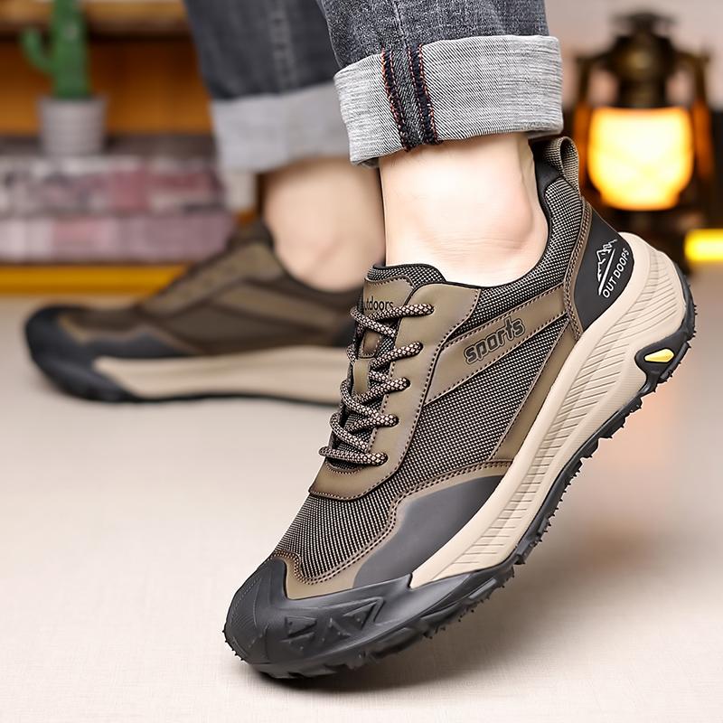 New Men's Sneakers High Quality Hiking Mesh Breathable Sports Casual Wear-resistant Anti-skid Lightweight Running Shoes
