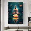 Zen Religion Meditation Buddhism Poster and Print Canvas Painting Wall Art Buddha In Nature Abstract Picture for Room Home Decor