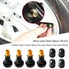 4Pcs Tr412 Chrome Alloy Tubeless Rubber Wheel Tyre Valve For Cars Motorcycle