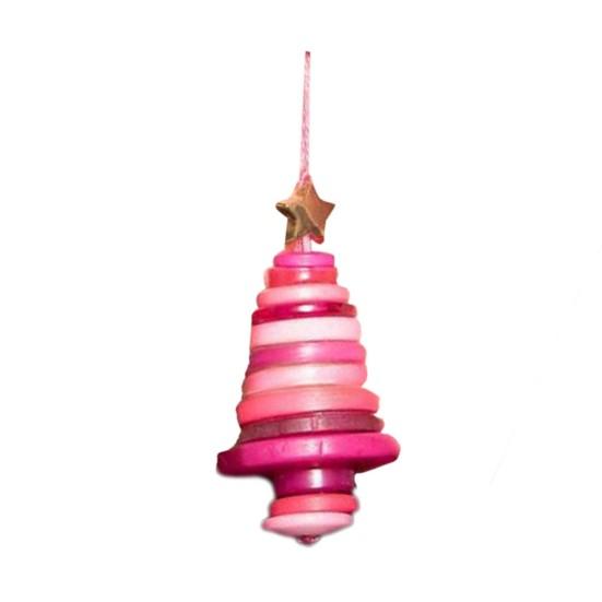 DIY Green Button Christmas Tree Ornament Kit Fun Christmas Buttons Crafts Making Set Handmade