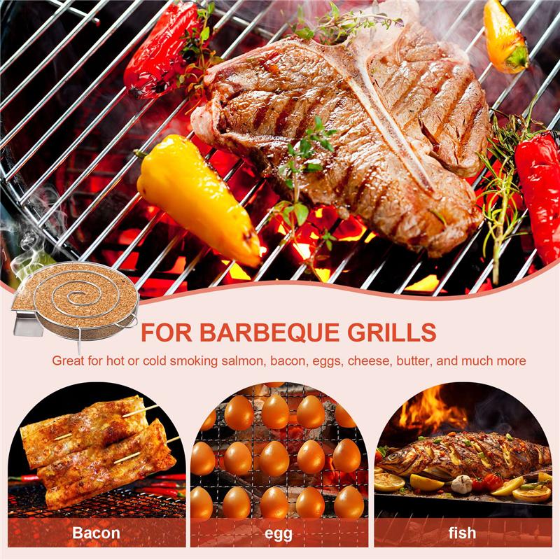 Dobry Generator Dymu Zimnego Do Grilla BBQ Lub Wędzarni Pył Drzewny Gorące I Zimne Wędzenie Łososia Mięsa Palenie Stal Nierdzewna Gotowanie Narzędzia BBQ
