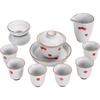 Bank Gift Set To Send Customers Light Luxury Ru Kiln Kung Fu Tea Set Creative Ceramic Cover Bowl Set