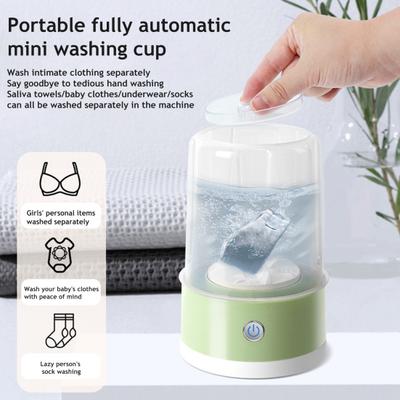 Portable Mini Washer Wireless Charging Underwear Laundry Cup Automatic Hands-Free Cleaning Washing Machine for Travel Home Use