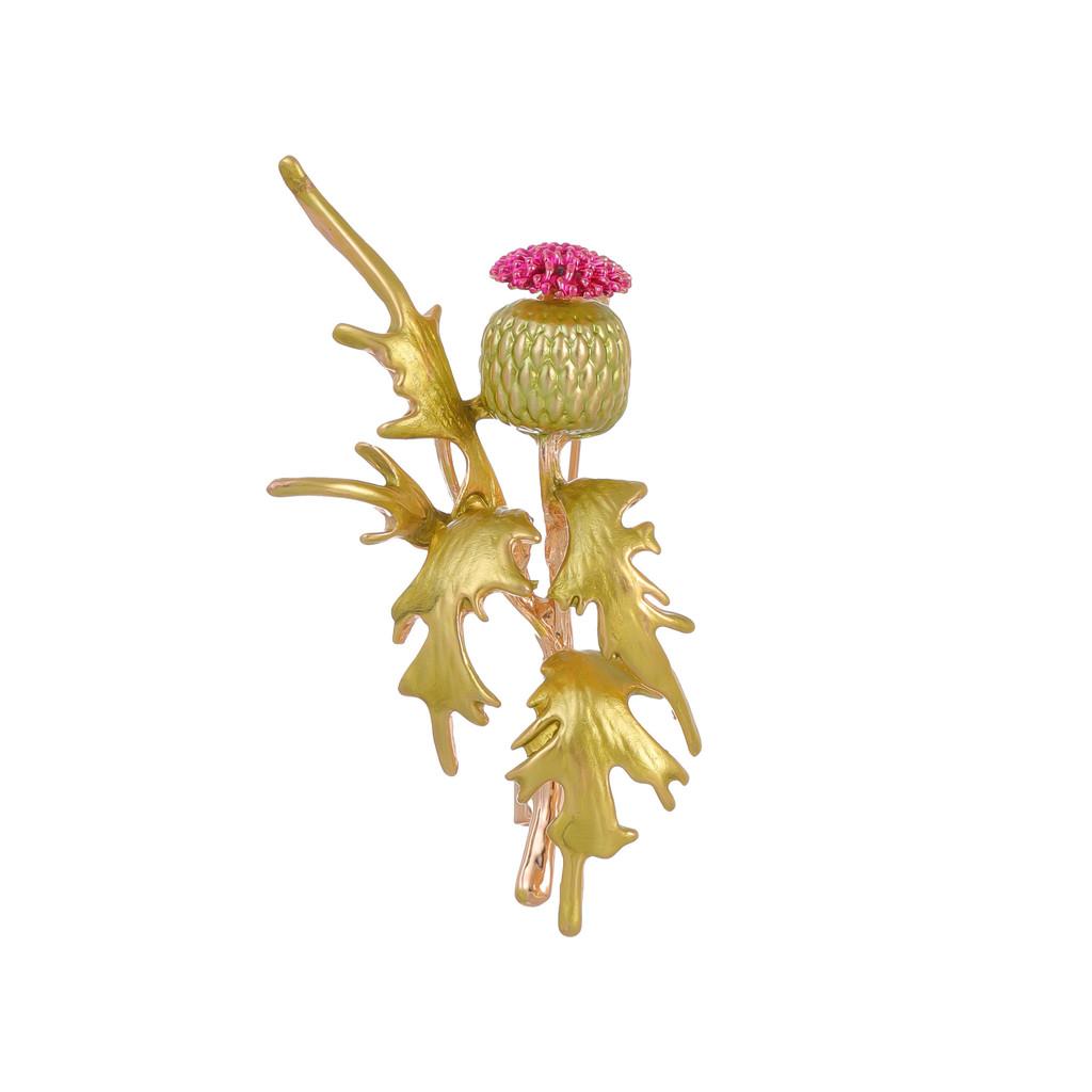 

Garden Style Green Clover With Zinc Alloy Flower Design For Women And Men